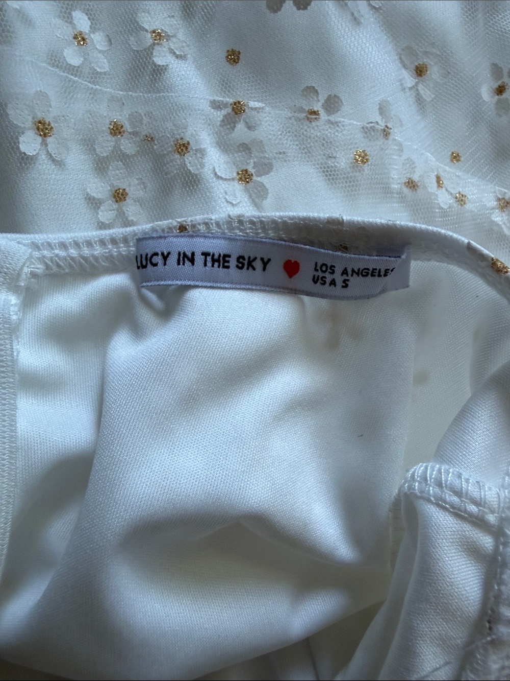 Lucy in the Sky Strapless White Floral Mini Dress - Picture 4 of 4